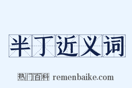 半丁近义词是什么意思的图片